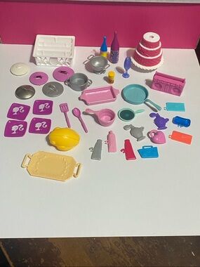 Barbie Kitchen Accessories lot